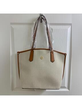Jessica Moore Handbag Shoulder straps Brown Vegan leather and Canvas Woven